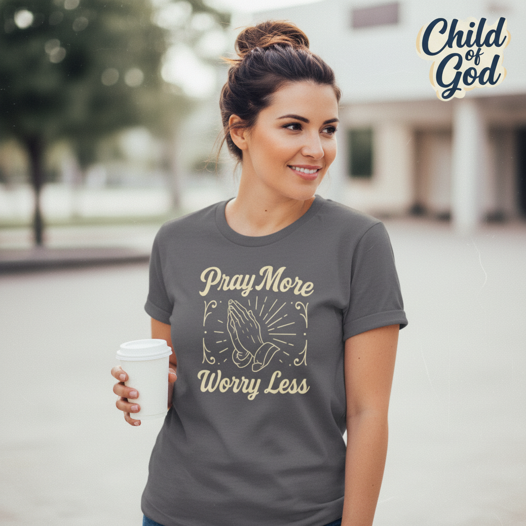 Pray More Worry Less T-Shirt__lifestyle