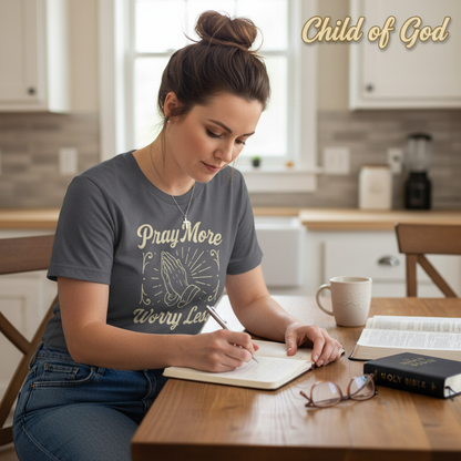 Pray More Worry Less T-Shirt__use
