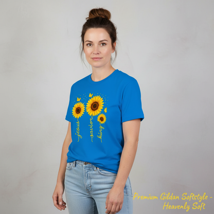 Sunflower Jesus Savior King T-Shirt__space