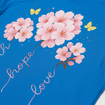 Faith Hope Love Cherry Blossom T-Shirt__detail