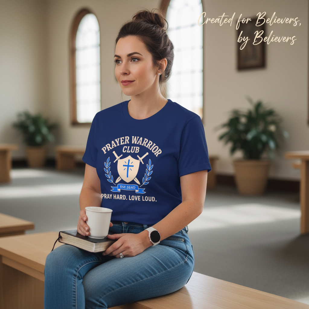 Prayer Warrior Club T-Shirt__lifestyle