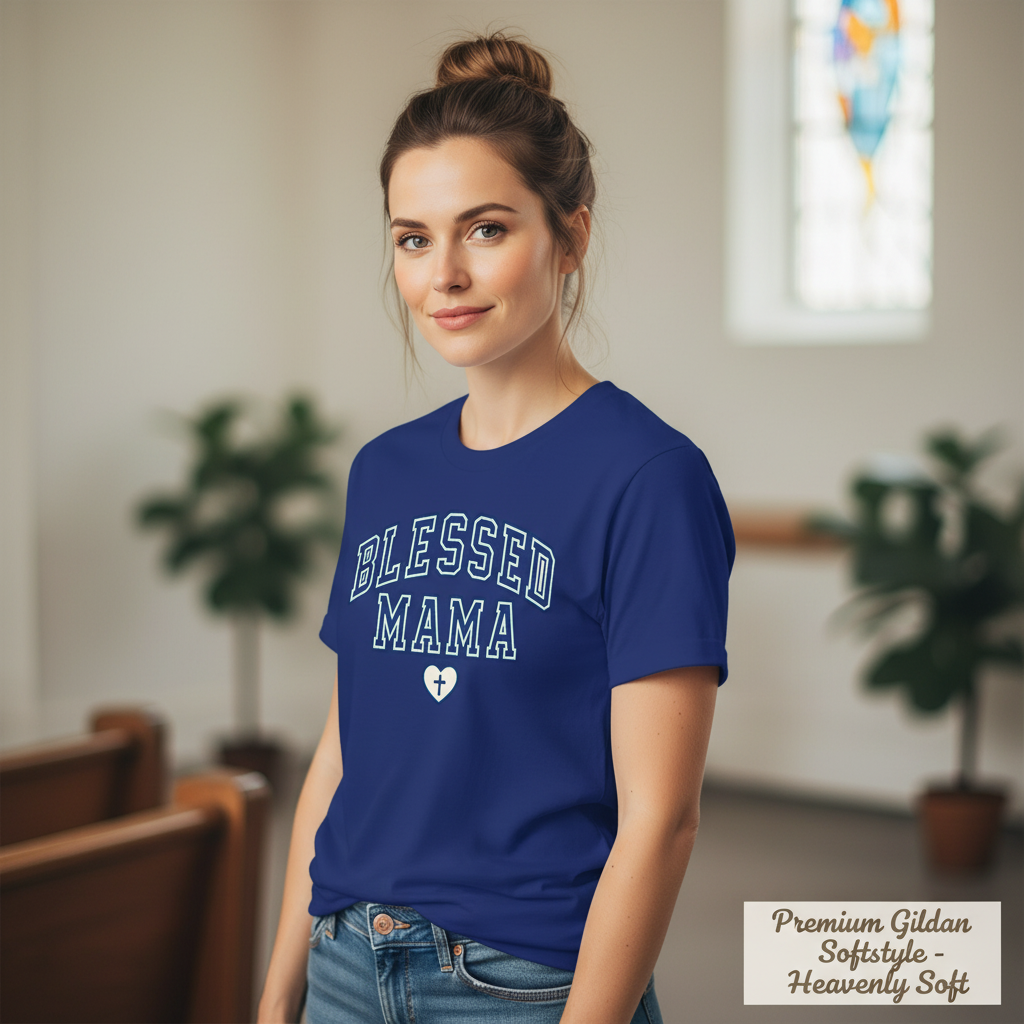 Blessed Mama T-Shirt__space