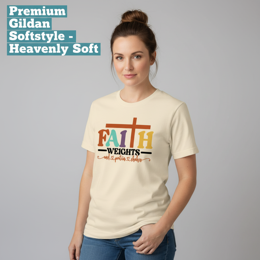 Faith and Protein Shakes T-Shirt__benefit