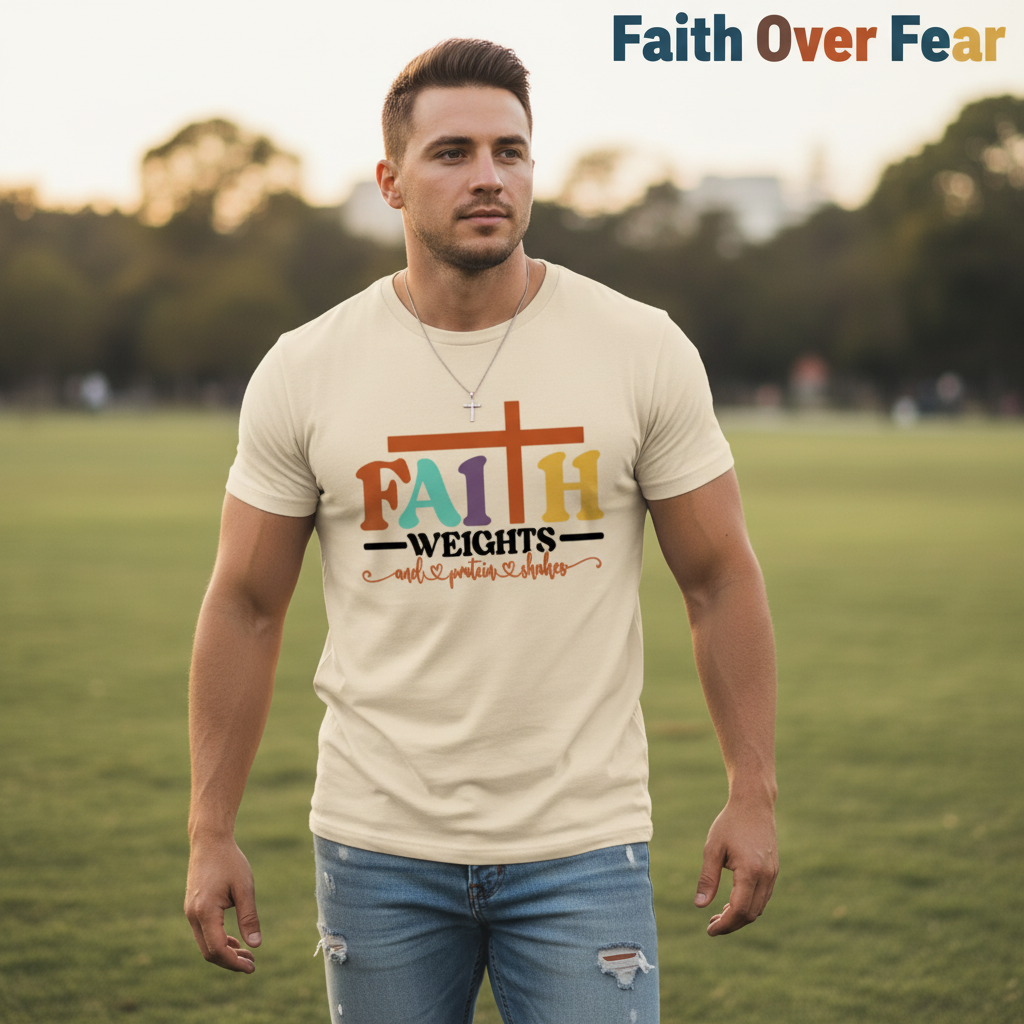 Faith and Protein Shakes T-Shirt__use