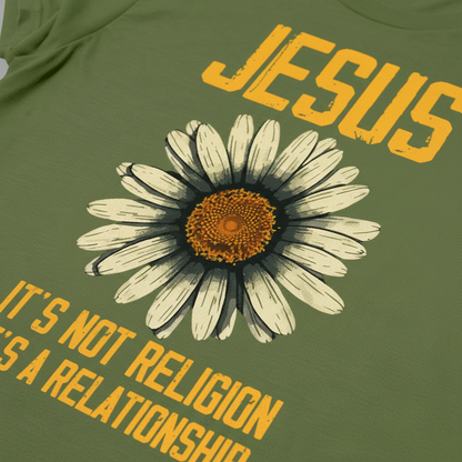 Jesus Relationship Daisy T-Shirt__detail