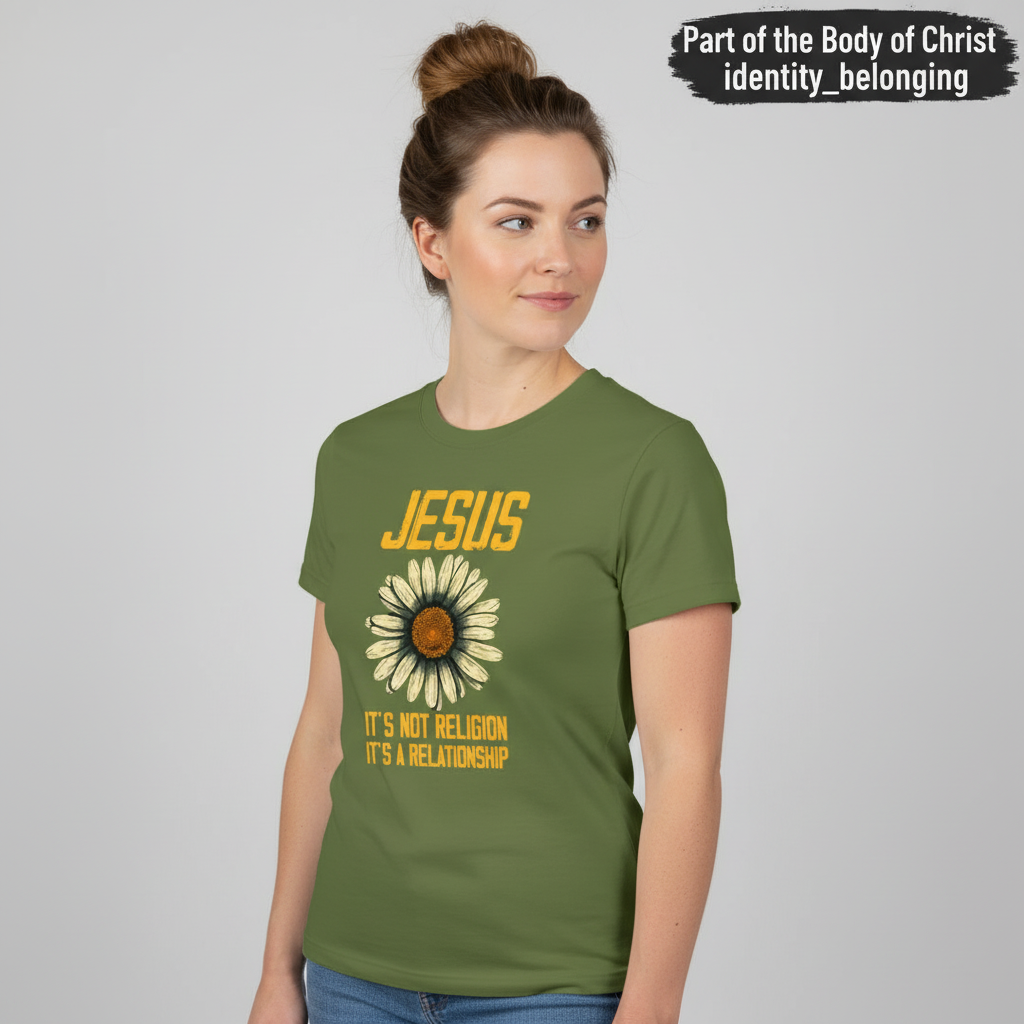 Jesus Relationship Daisy T-Shirt__hero