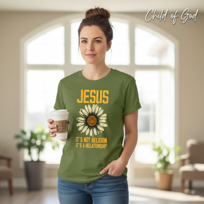 Jesus Relationship Daisy T-Shirt__lifestyle