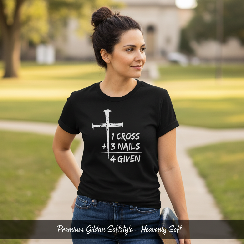 One Cross Forgiven T-Shirt__space