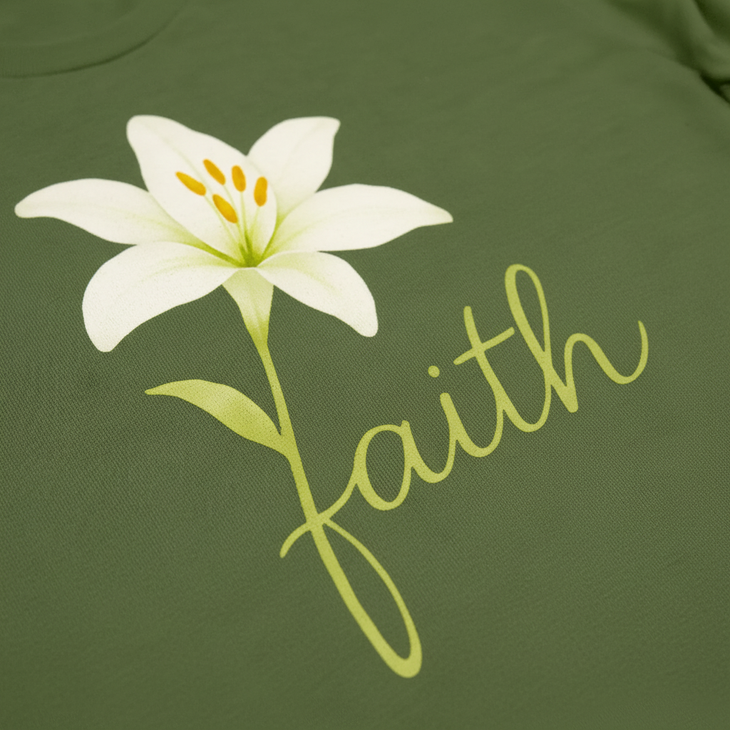 Floral Faith Bloom T-Shirt__detail