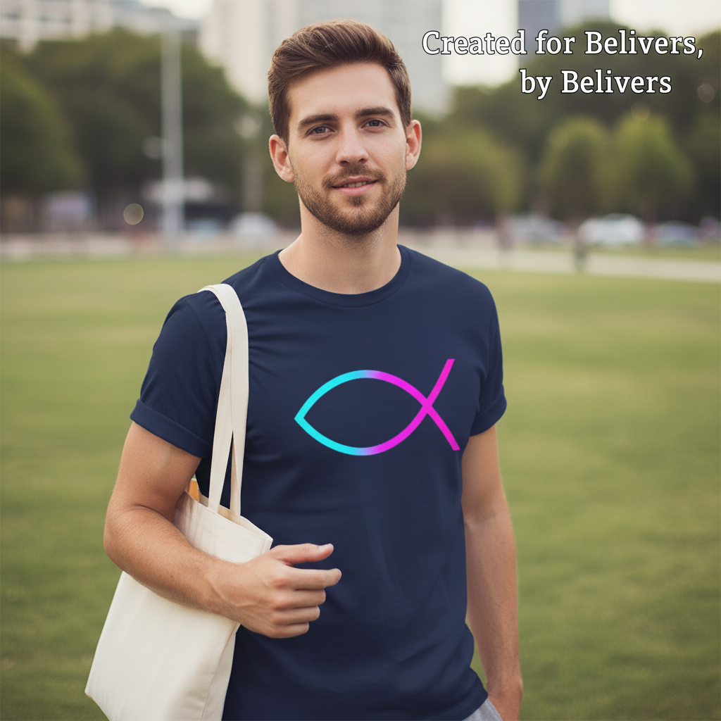 Neon Ichthys Faith T-Shirt__lifestyle