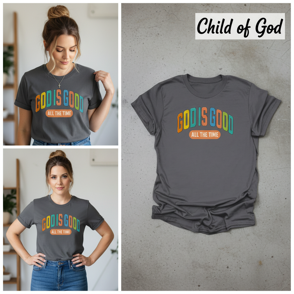 God Is Good All The Time T-Shirt_3_panel