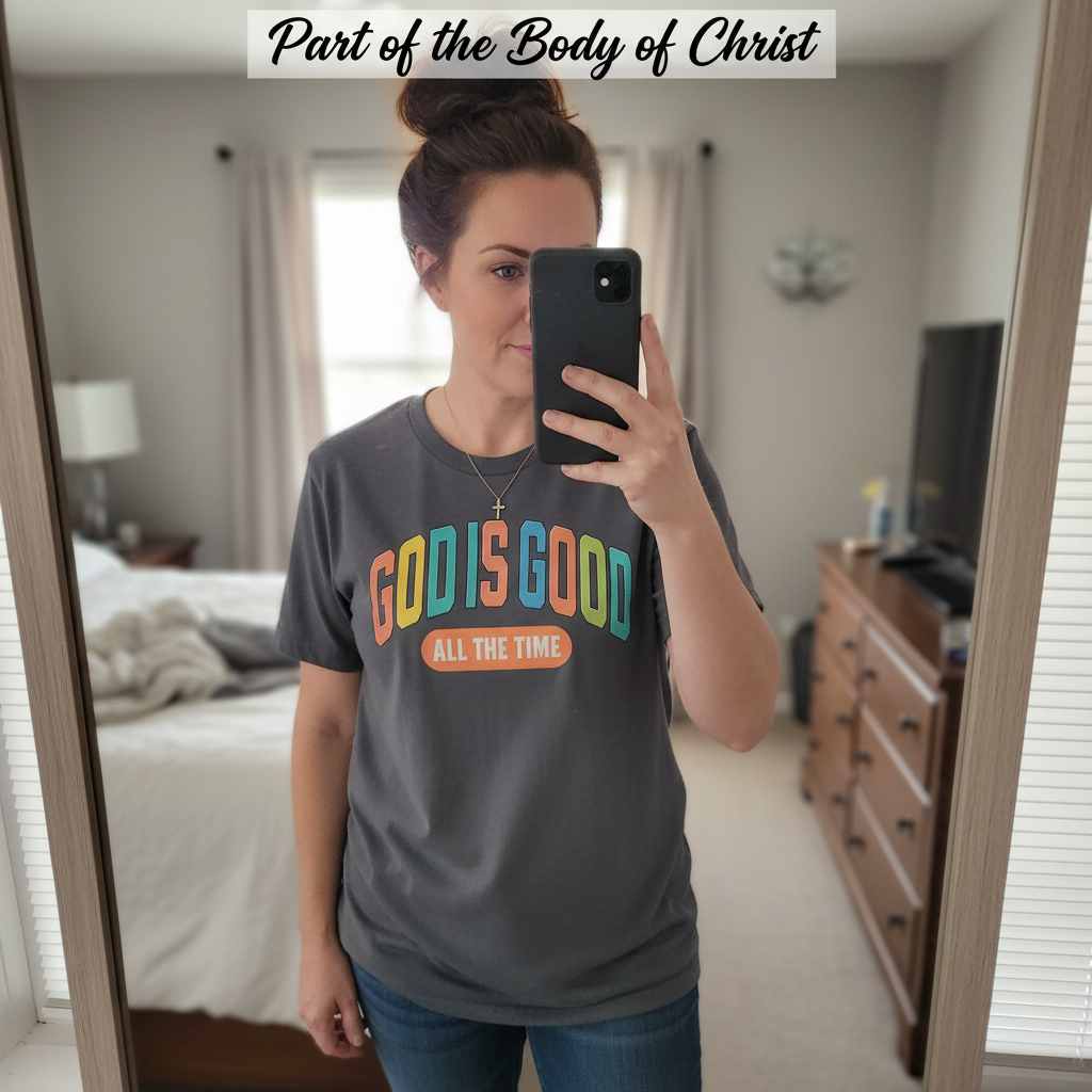 God Is Good All The Time T-Shirt_mirror_selfie