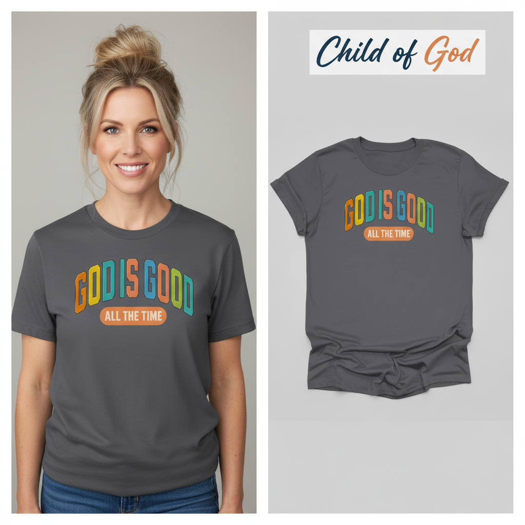 God Is Good All The Time T-Shirt_model_flat