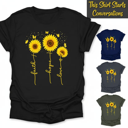 Sunflower Faith Hope Love T-Shirt_color_hero