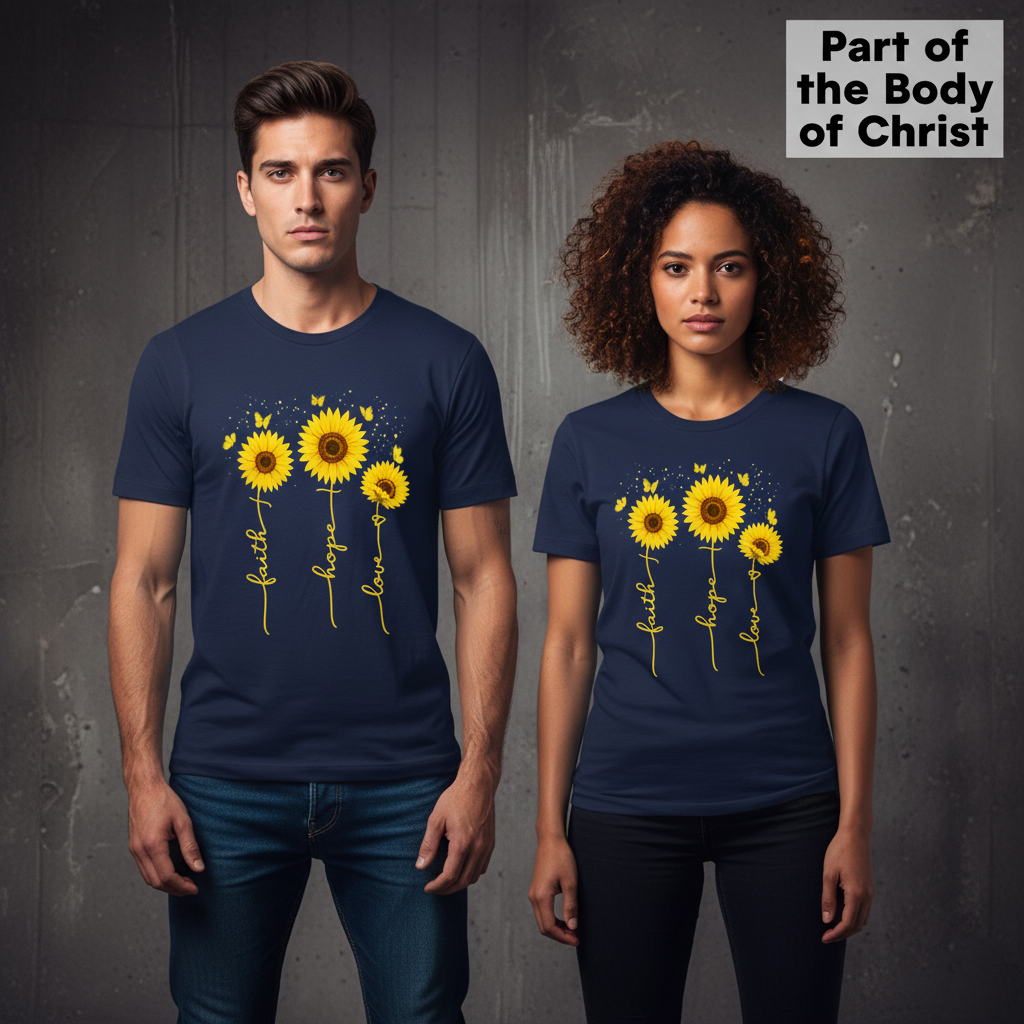 Sunflower Faith Hope Love T-Shirt_stoic