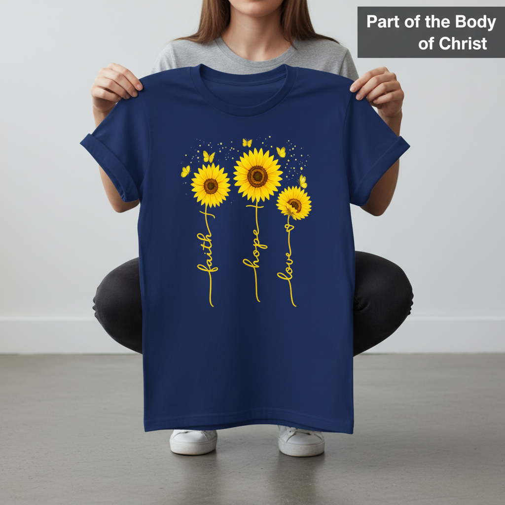 Sunflower Faith Hope Love T-Shirt_dangle