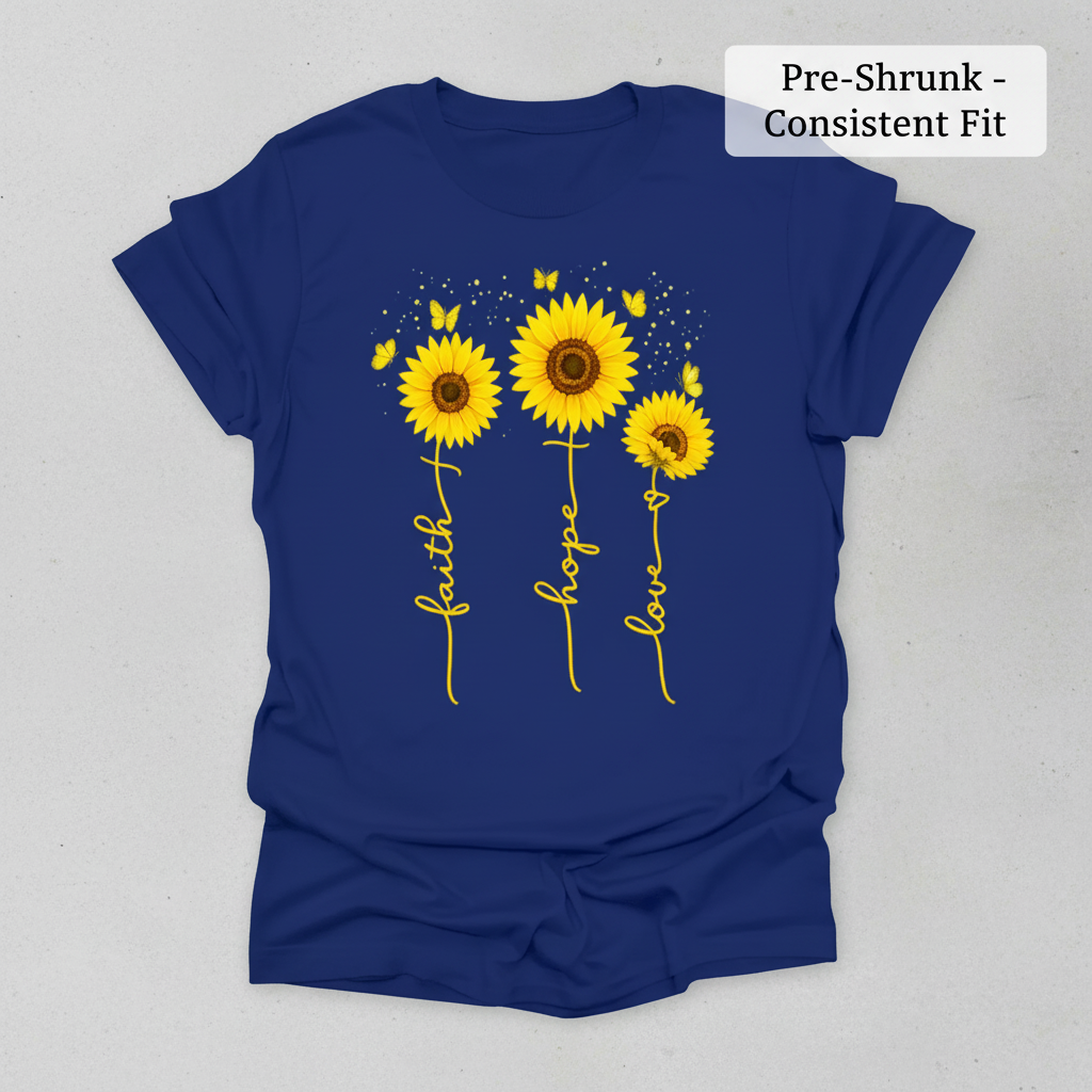 Sunflower Faith Hope Love T-Shirt_clean