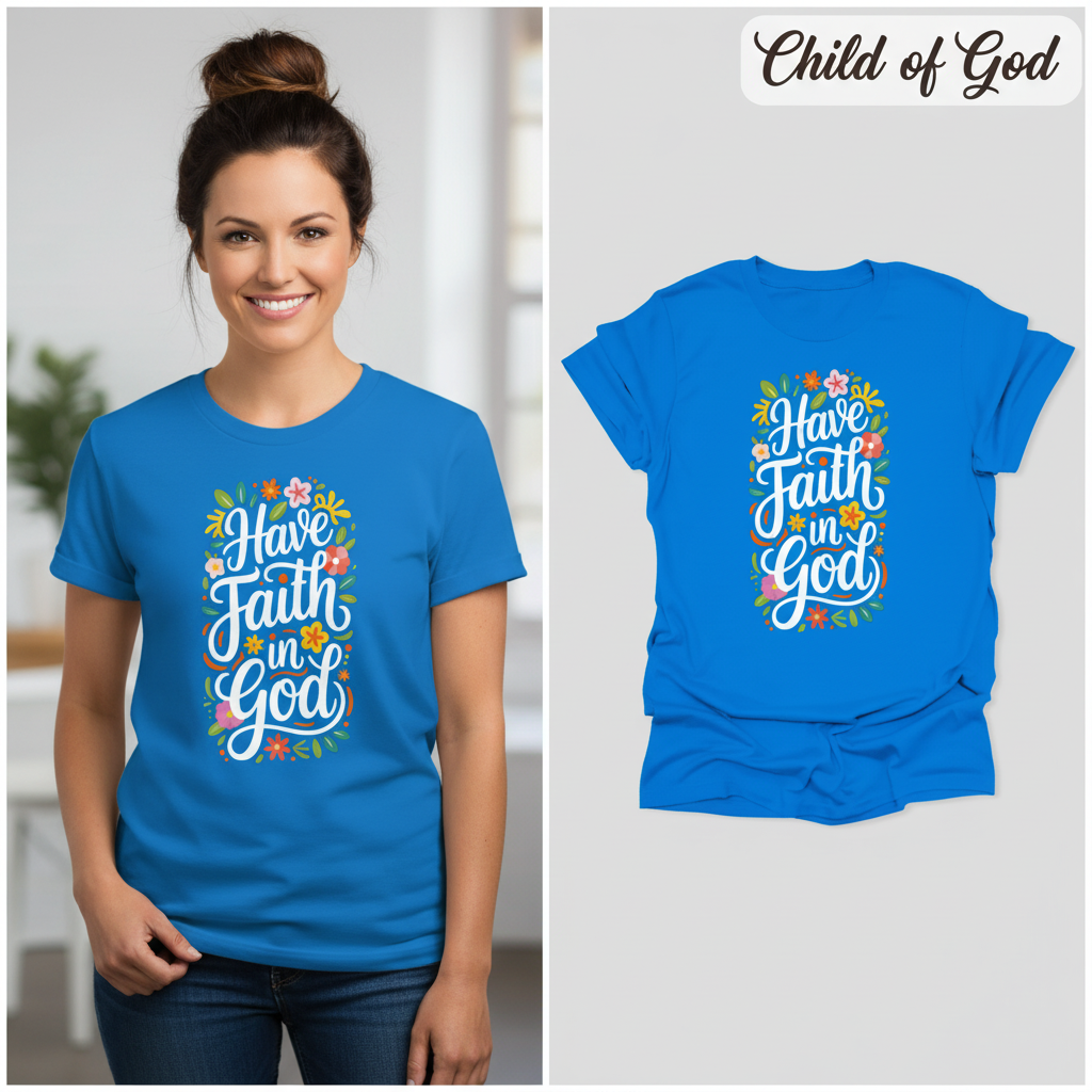 Have Faith in God T-Shirt_model_flat