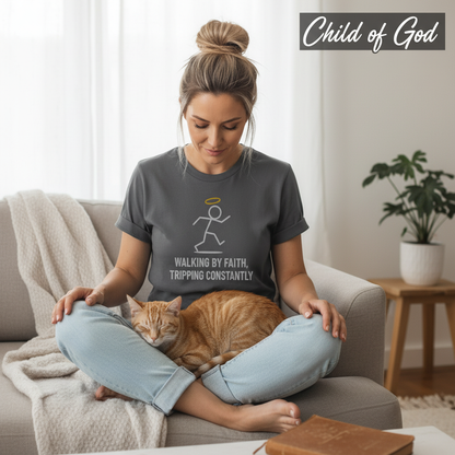 Walking by Faith T-Shirt_pet_companion