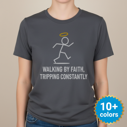 Walking by Faith T-Shirt_badge