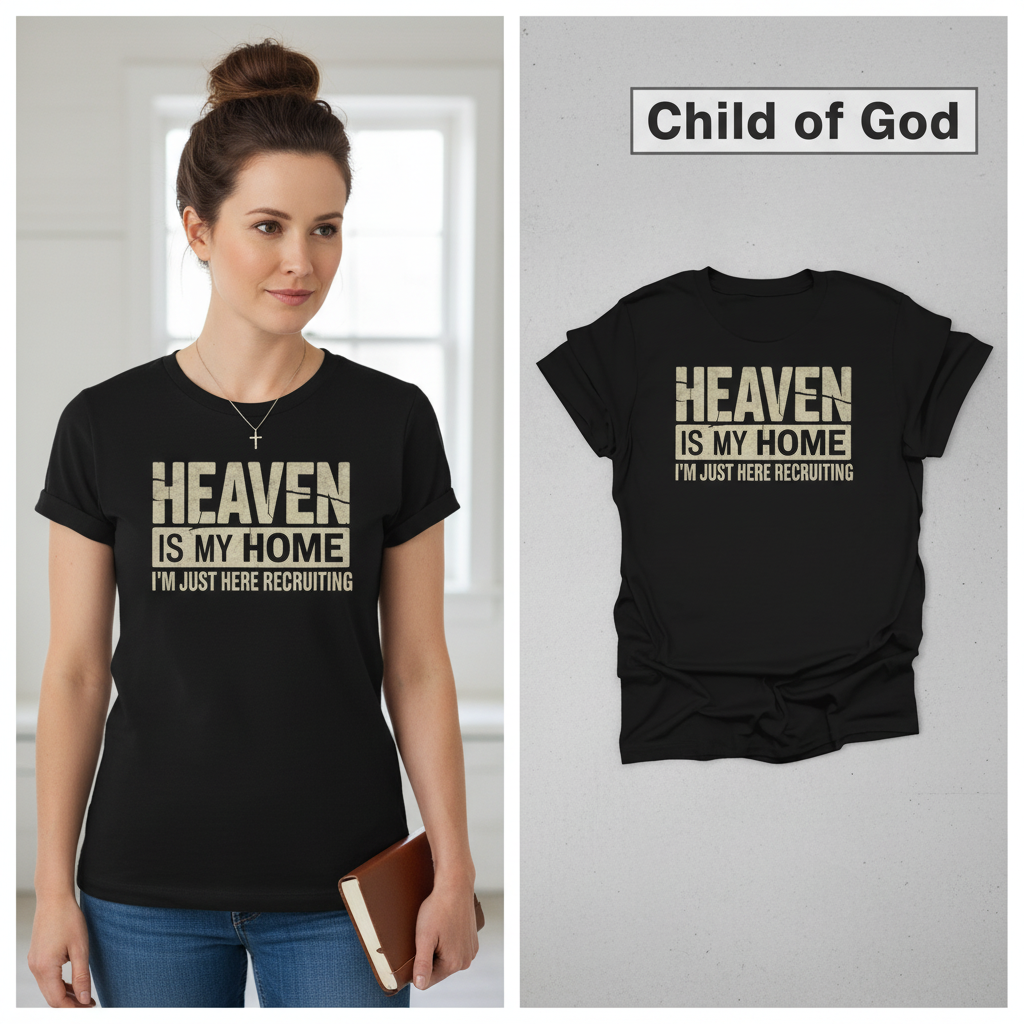 Heaven Is My Home T-Shirt_model_flat