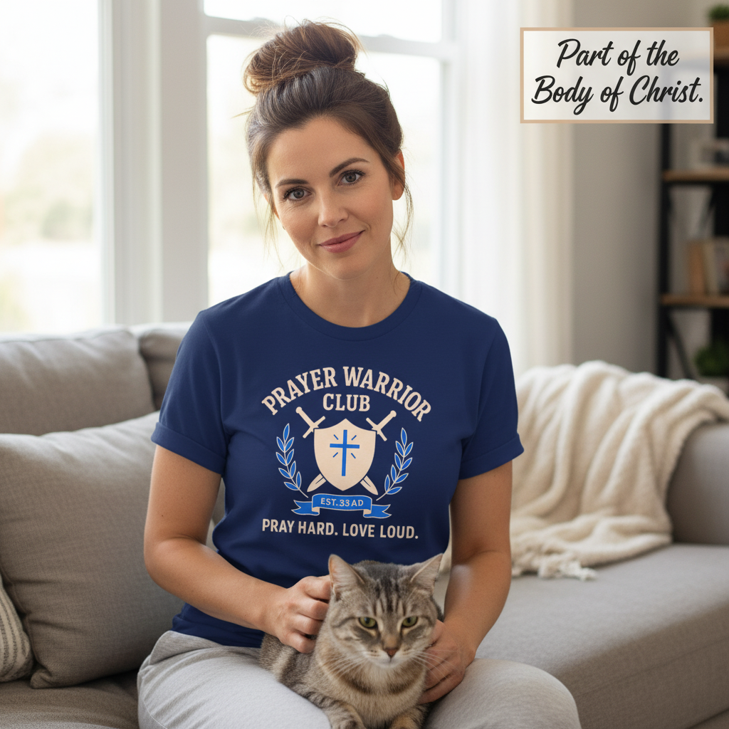 Prayer Warrior Club T-Shirt_pet_companion