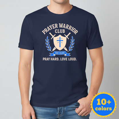 Prayer Warrior Club T-Shirt_badge