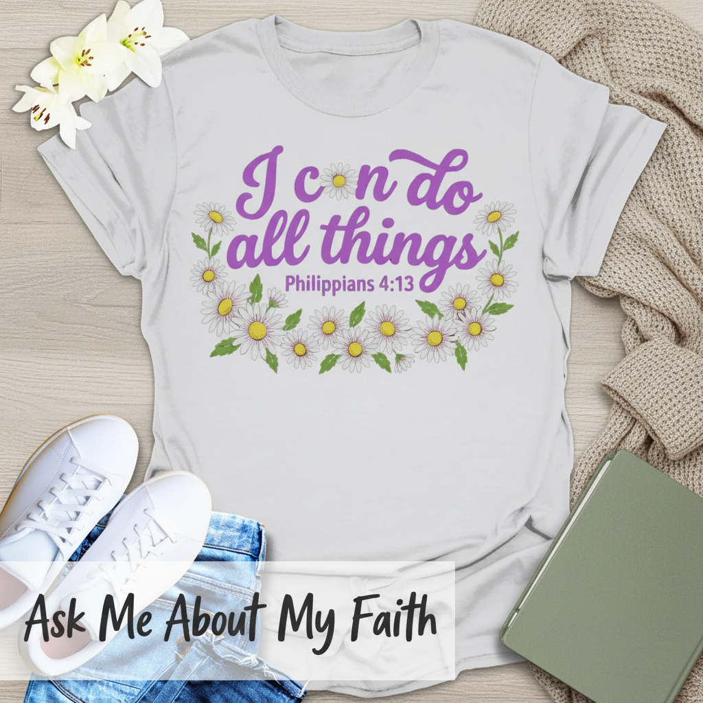 I Can Do All Things Daisy T-Shirt__pair