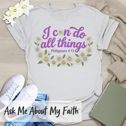 I Can Do All Things Daisy T-Shirt__pair