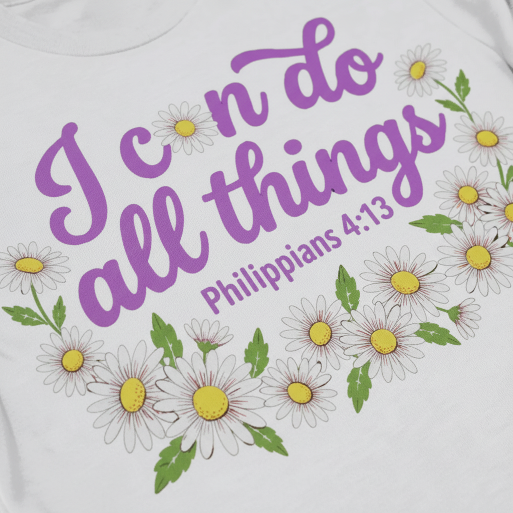 I Can Do All Things Daisy T-Shirt__detail