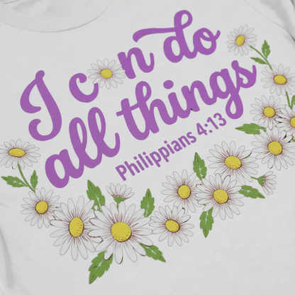 I Can Do All Things Daisy T-Shirt__detail