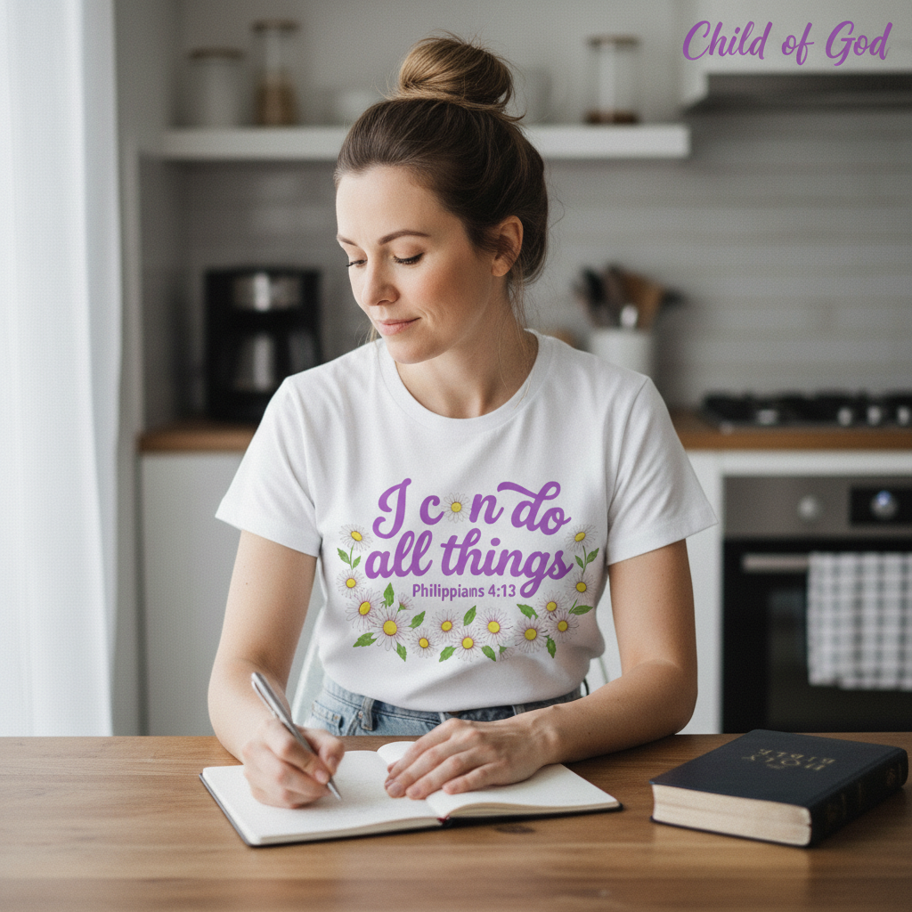 I Can Do All Things Daisy T-Shirt__use