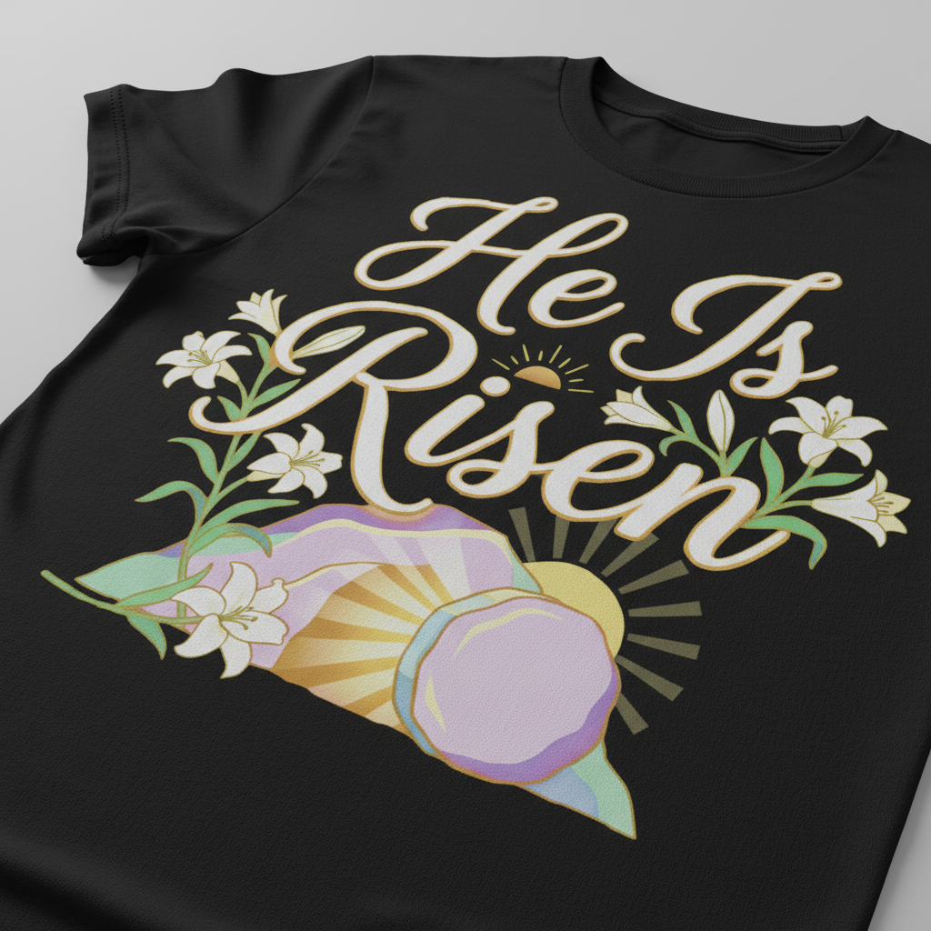 He Is Risen T-Shirt__detail