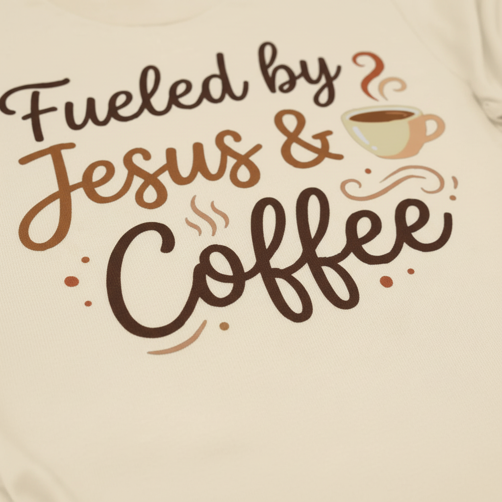Fueled by Jesus & Coffee T-Shirt__detail