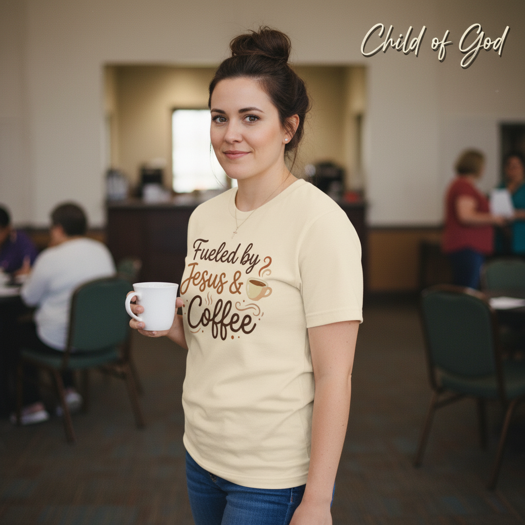Fueled by Jesus & Coffee T-Shirt__lifestyle