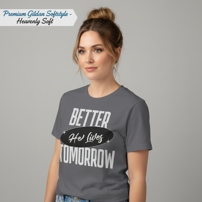 He Lives Better Tomorrow T-Shirt__benefit