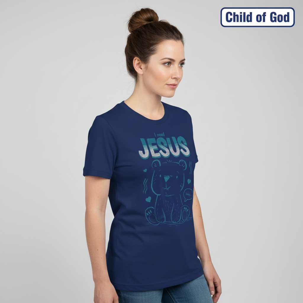 I Need Jesus Bear T-Shirt__hero