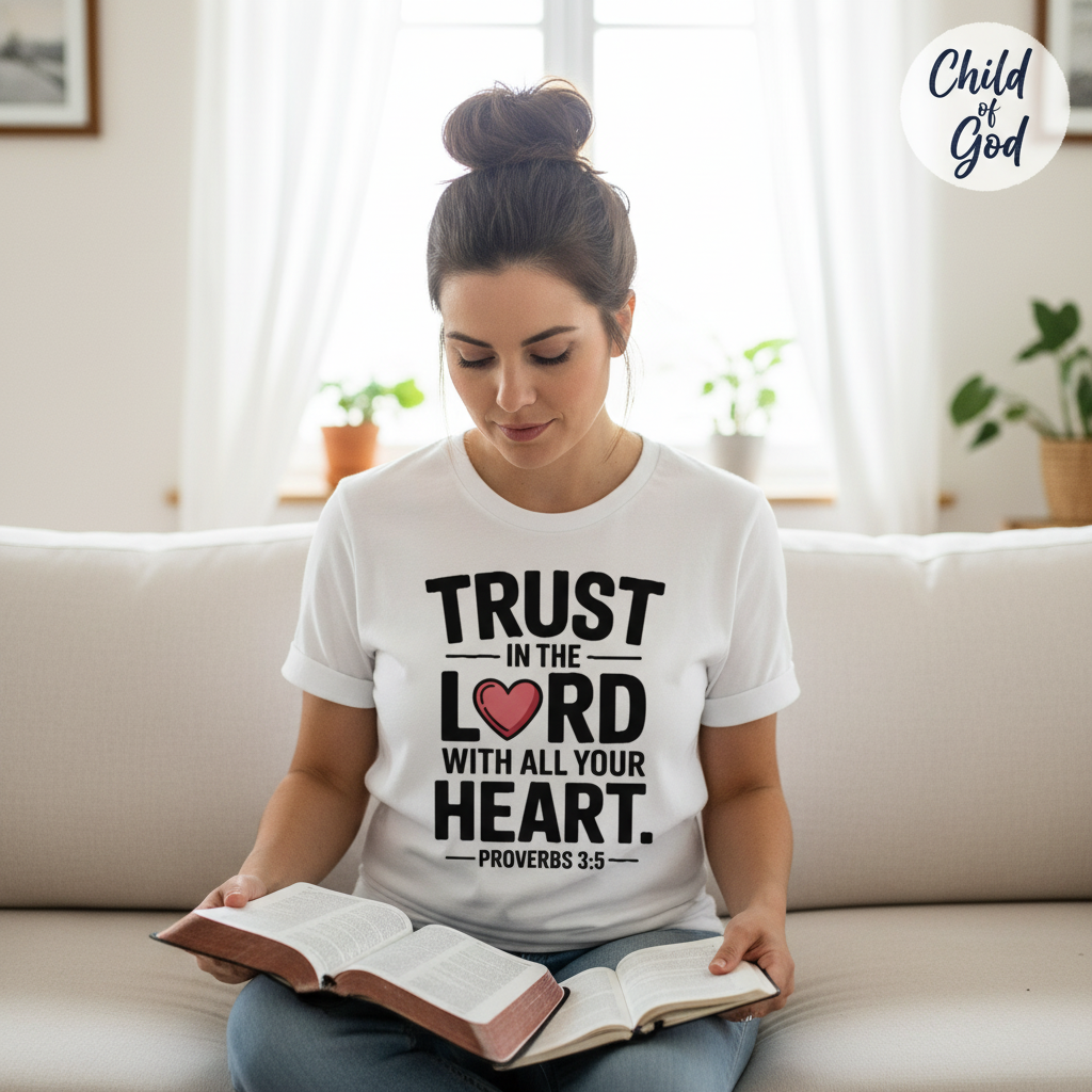 Trust in the Lord Heart T-Shirt__use