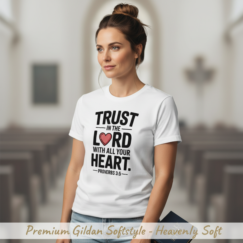 Trust in the Lord Heart T-Shirt__space
