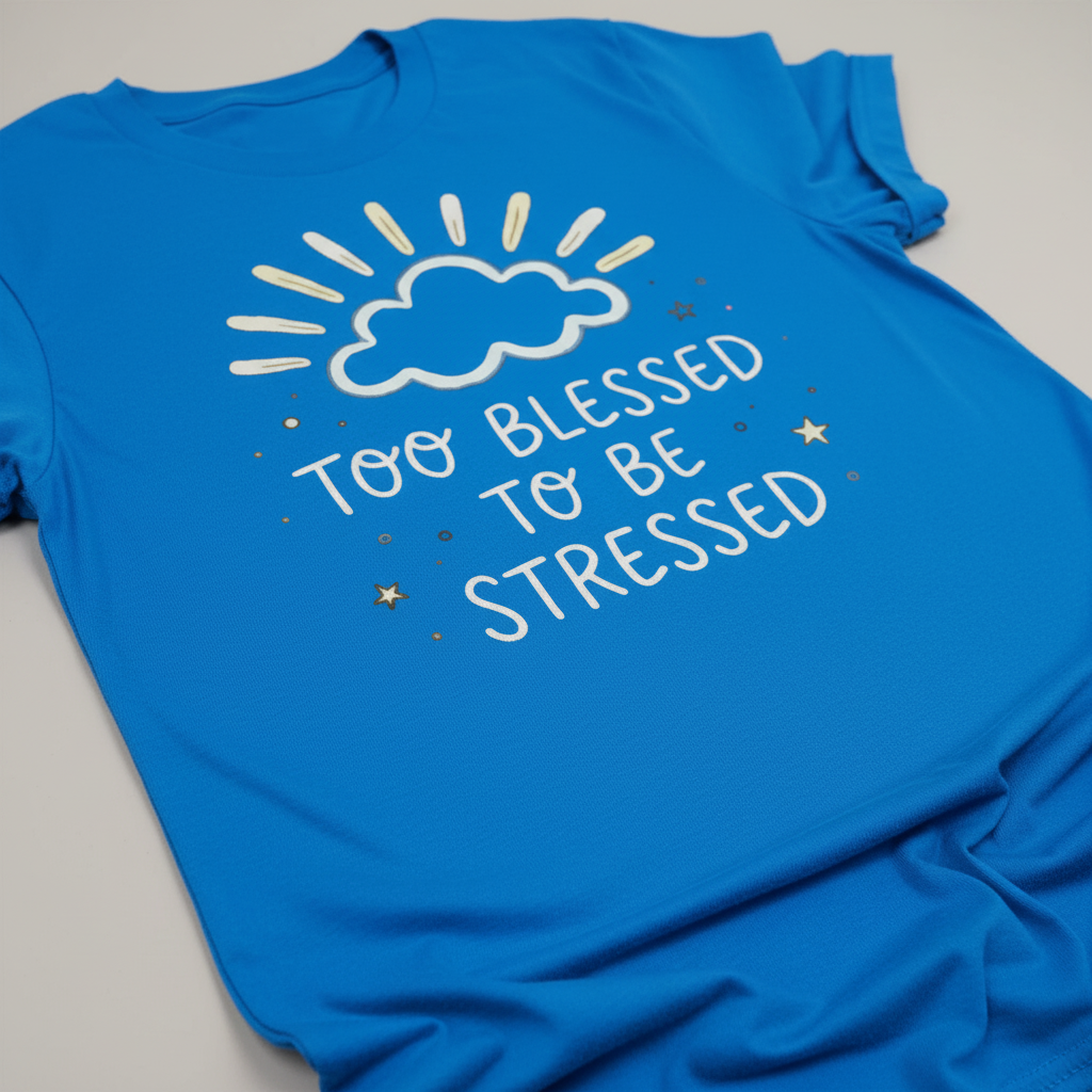 Too Blessed to Be Stressed T-Shirt__detail