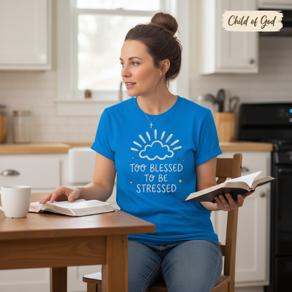 Too Blessed to Be Stressed T-Shirt__use