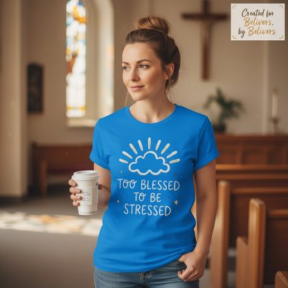 Too Blessed to Be Stressed T-Shirt__lifestyle