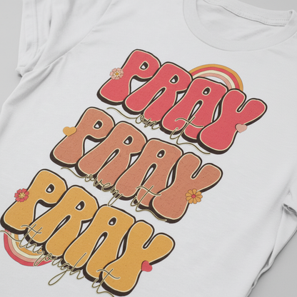 Pray On It Pray Over It Pray Through It T-Shirt__detail