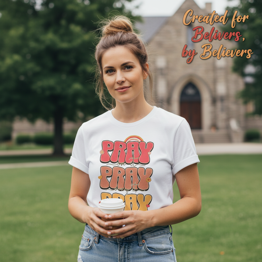 Pray On It Pray Over It Pray Through It T-Shirt__lifestyle