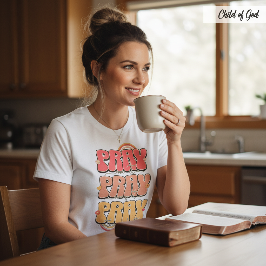 Pray On It Pray Over It Pray Through It T-Shirt__use