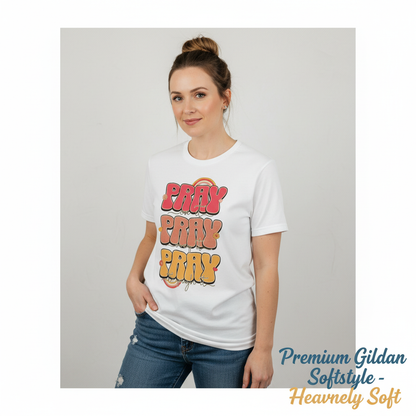 Pray On It Pray Over It Pray Through It T-Shirt__space