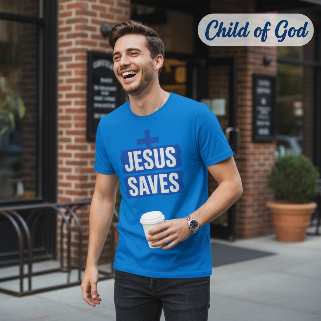 Bold Jesus Saves T-Shirt__use