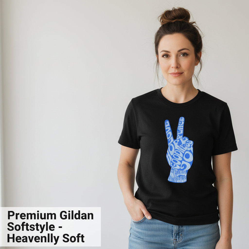 Fruit of the Spirit Peace Hand T-Shirt__space