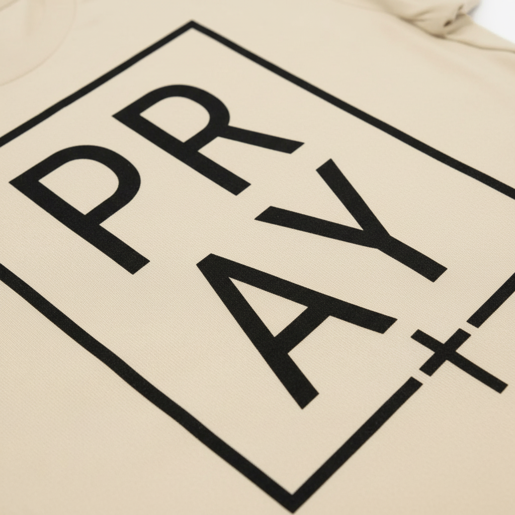 Bold PRAY Statement T-Shirt__detail
