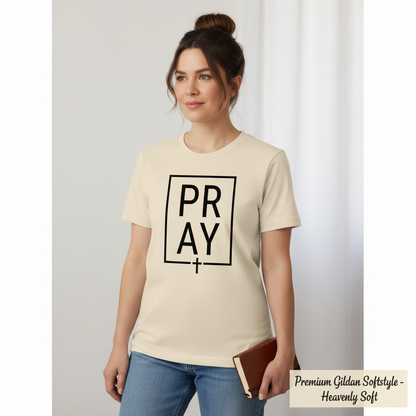 Bold PRAY Statement T-Shirt__space